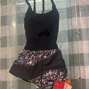 Free People Black and floral Romper